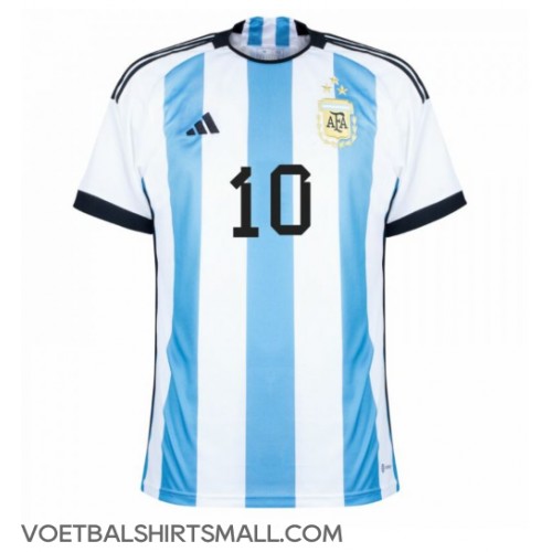 Argentinië Lionel Messi #10 Voetbalkleding Thuisshirt WK 2022 Korte Mouwen